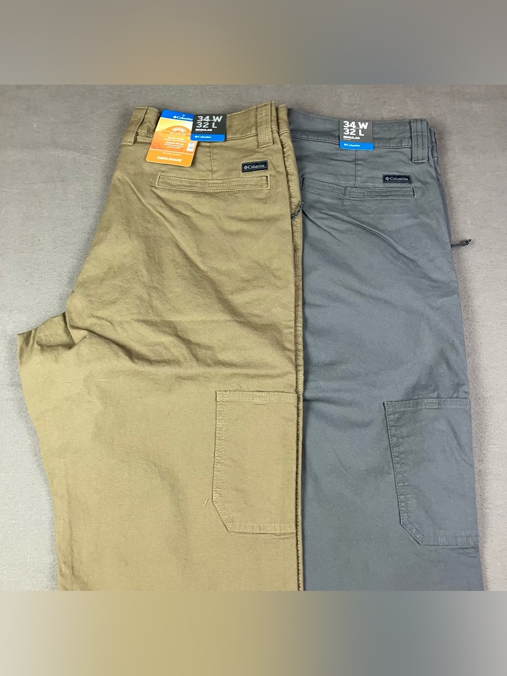 Columbia Men's Size 34x32 Flex ROC Pants Regular Fit Utility (Lot of 2) NEW! Lis